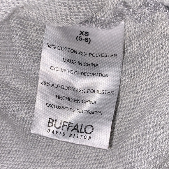 Buffalo David Bitton sweatshirt grey girls size small 5-6 - Picture 5 of 6
